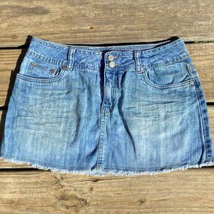 LIMITED TOO Girls Size 12 1/2 Blue Jean Denim Back Pocket Mini Skirt